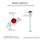 Certified 0.6 Carat Lab Grown Ruby Promise Ring with Diamond Infinity Knot AAAA - Rosec Jewels