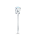 Rosec Jewels-3/4 CT Natural Moonstone Solitaire Ring with Criss Cross Diamond