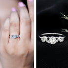 Certified Round Moissanite Infinity Promise Ring for Her D-VS1 - Rosec Jewels