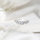 Certified Round Moissanite Infinity Promise Ring for Her D-VS1 - Rosec Jewels