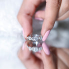 Certified Round Moissanite Infinity Promise Ring for Her D-VS1 - Rosec Jewels