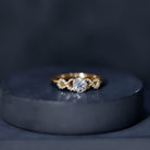Certified Round Moissanite Infinity Promise Ring for Her D-VS1 - Rosec Jewels