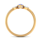 1 CT Marquise Cut Tanzanite and Diamond Promise Ring AAA - Rosec Jewels