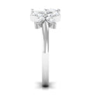 Zircon Floral Inspired Engagement Ring AAAA - Rosec Jewels
