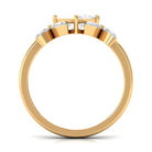 Zircon Floral Inspired Engagement Ring AAAA - Rosec Jewels