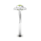 0.50 CT Vintage Inspired Peridot Engagement Ring with Diamond AAA - Rosec Jewels