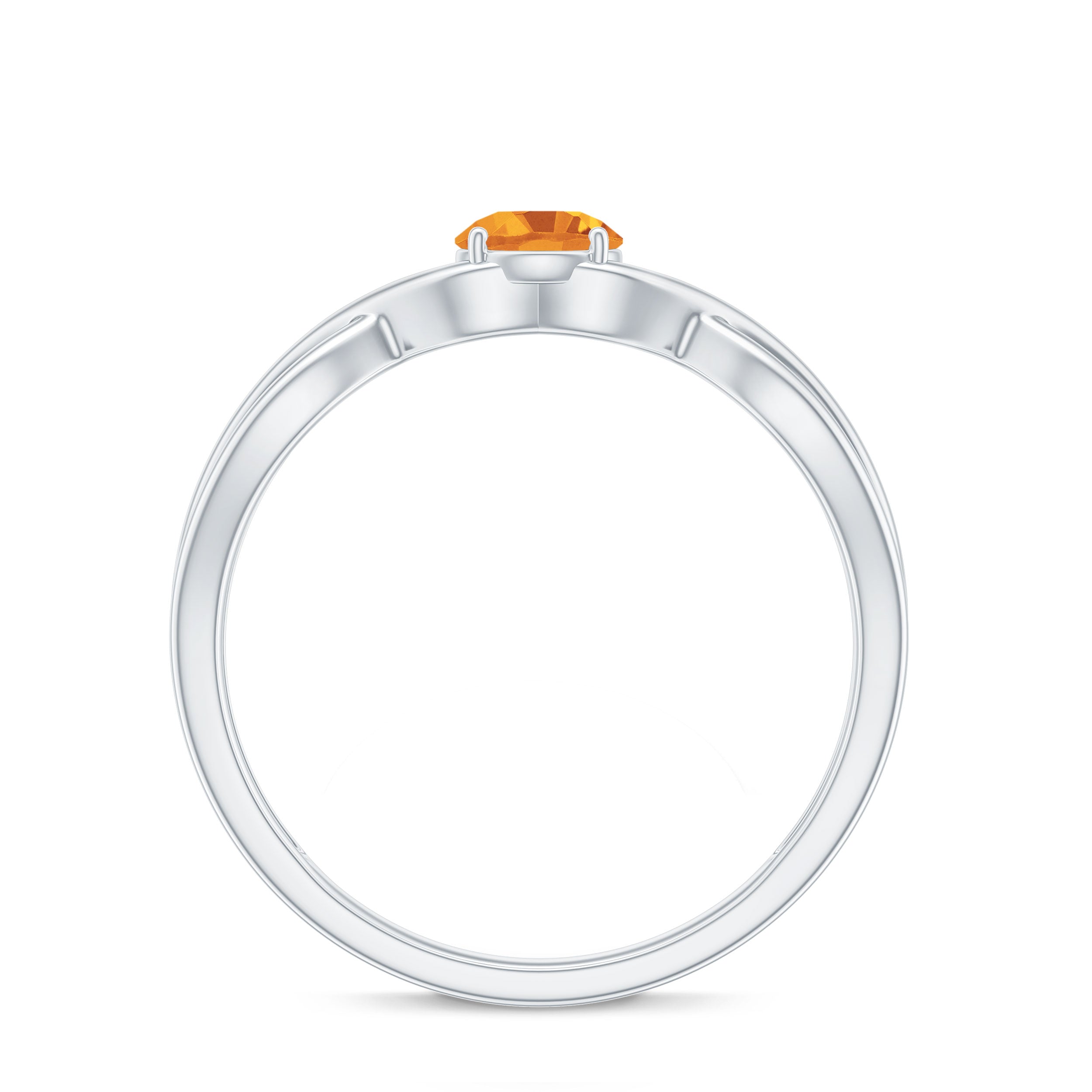 Certified Real Citrine Infinity Promise Ring with AAA - Rosec Jewels