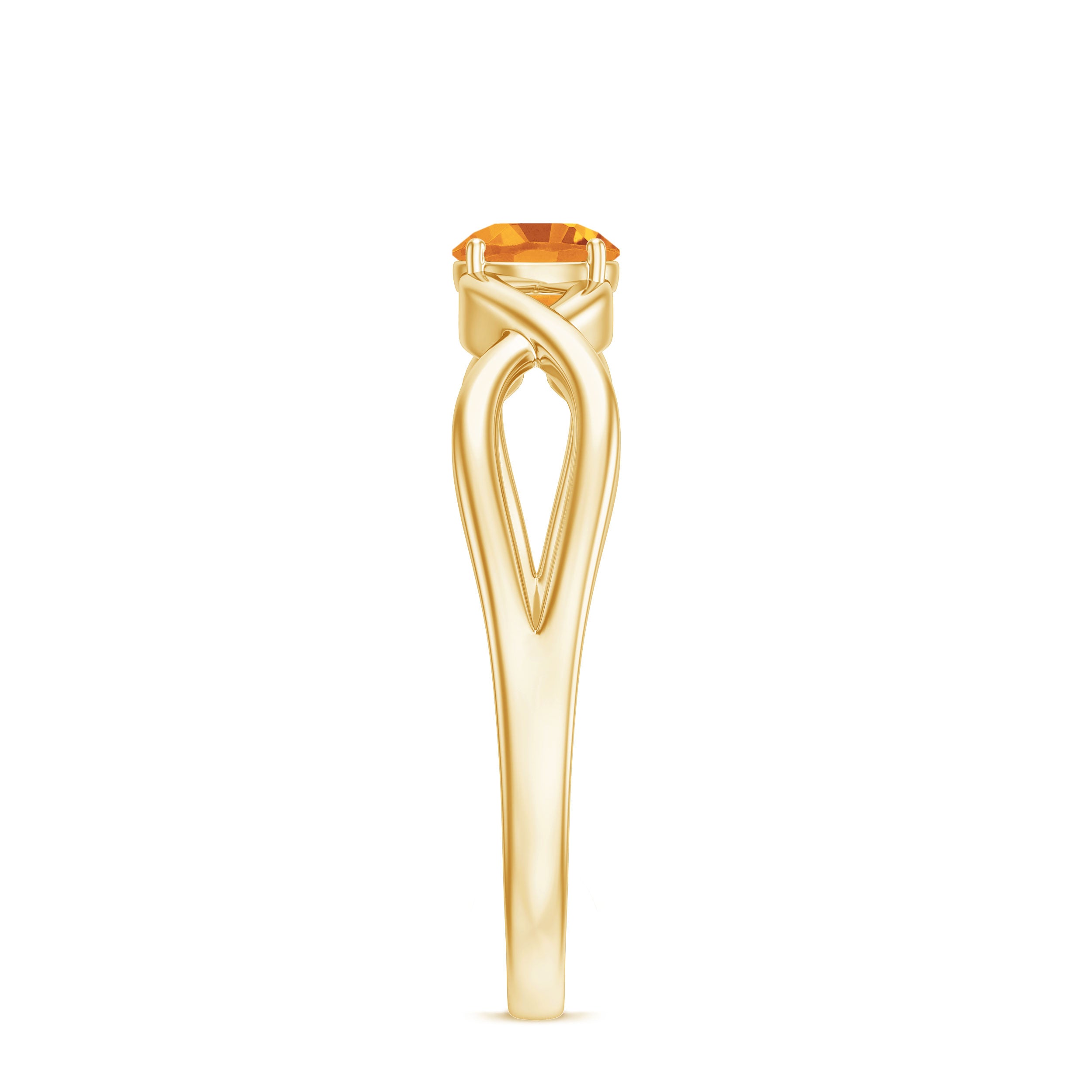 Certified Real Citrine Infinity Promise Ring with AAA - Rosec Jewels
