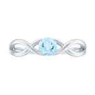 Rosec Jewels-Solitaire Aquamarine Infinity Promise Ring