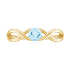 Rosec Jewels-Solitaire Aquamarine Infinity Promise Ring