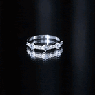 Real Aquamarine and Diamond Half Eternity Ring AAA - Rosec Jewels
