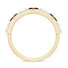 Certified Real Baguette Garnet Half Eternity Wedding Band AAA - Rosec Jewels