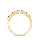 Rosec Jewels-Classic Garnet Baguette Eternity Wedding Band with Diamond