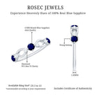 Natural Blue Sapphire Promise Ring with Diamond AAA - Rosec Jewels
