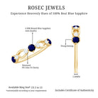 Natural Blue Sapphire Promise Ring with Diamond AAA - Rosec Jewels