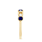 Natural Blue Sapphire Promise Ring with Diamond AAA - Rosec Jewels