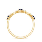 Natural Blue Sapphire Promise Ring with Diamond AAA - Rosec Jewels