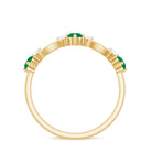 Rosec Jewels-Natural Emerald Diamond Infinity Anniversary Ring