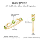 Minimal Peridot Promise Ring with Diamond AAA - Rosec Jewels
