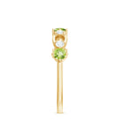 Minimal Peridot Promise Ring with Diamond AAA - Rosec Jewels