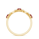 Genuine Ruby Promise Ring with Diamond for Women AAA - Rosec Jewels