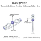 Rosec Jewels-Natural Tanzanite Diamond Ring for Promise