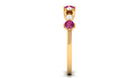 Pink Tourmaline and Diamond Minimal Eternity Anniversary Band Ring AAA - Rosec Jewels
