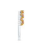 Certified Real Citrine Half Eternity Ring with Diamond AAA - Rosec Jewels