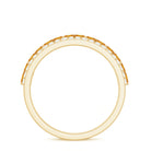 Certified Real Citrine Half Eternity Ring with Diamond AAA - Rosec Jewels