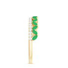 Real Marquise Emerald Half Eternity Wedding Band with Diamond AAA - Rosec Jewels