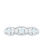 Moonstone and Diamond Wedding Anniversary Ring AAA - Rosec Jewels