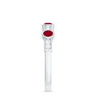 Natural Bezel Set Ruby Half Eternity Ring with Diamond AAA - Rosec Jewels