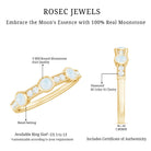 Rosec Jewels-Minimal Half Eternity Ring with Moonstone and Diamond