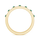Designer Emerald Diamond Wedding Band Ring with Certificate AAA - Rosec Jewels