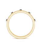 Rosec Jewels-Natural Blue Sapphire Infinity Wedding Band with Diamond