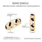 Rosec Jewels-Certified Real Garnet Diamond Wide Eternity Band