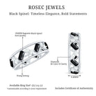 Natural Black Spinel Diamond Eternity Band Ring for Anniversary AAA - Rosec Jewels