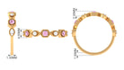 Pink Tourmaline and Diamond Eternity Wedding Band AAA - Rosec Jewels