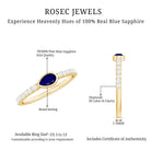 Rosec Jewels-Real Pear Shape Blue Sapphire Promise Ring with Diamond
