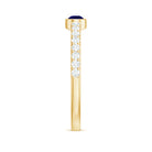 Rosec Jewels-Real Pear Shape Blue Sapphire Promise Ring with Diamond