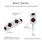 Natural Garnet Diamond Infinity Eternity Ring with Braided Shank AAA - Rosec Jewels