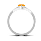 Rosec Jewels-Heart Fire Opal and Diamond Ring Set
