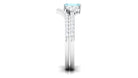 Genuine Aquamarine and Diamond Emerald Cut Wedding Ring Set with Certificate AAA - Rosec Jewels