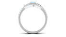 Genuine Aquamarine and Diamond Emerald Cut Wedding Ring Set with Certificate AAA - Rosec Jewels