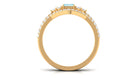 Genuine Aquamarine and Diamond Emerald Cut Wedding Ring Set with Certificate AAA - Rosec Jewels
