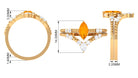 Rosec Jewels-Marquise Cut Fire Opal and Diamond Wedding Ring Set