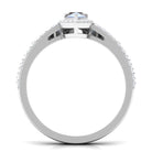 1.5 Vintage Inspired Moonstone Teardrop Wedding Ring Set with Diamond AAA - Rosec Jewels