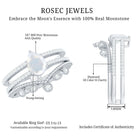 Pear Cut Natural Moonstone and Diamond Wedding Ring Set AAA - Rosec Jewels