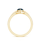 Pear Shape London Blue Topaz and Diamond Trio Ring Set AAA - Rosec Jewels