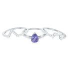 Rosec Jewels-Natural Tanzanite Diamond 3 Piece Wedding Ring Set
